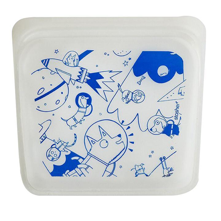 stasherシリコーンバッグ スペースアニマル柄(M)