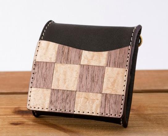 コインケースの表面は市松模様