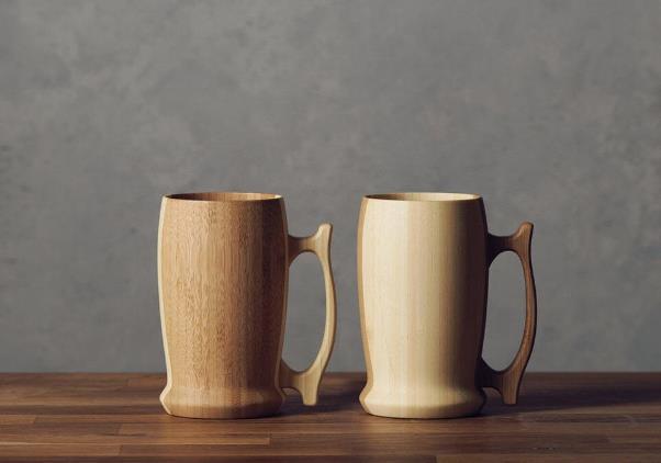 天然竹のビアマグ