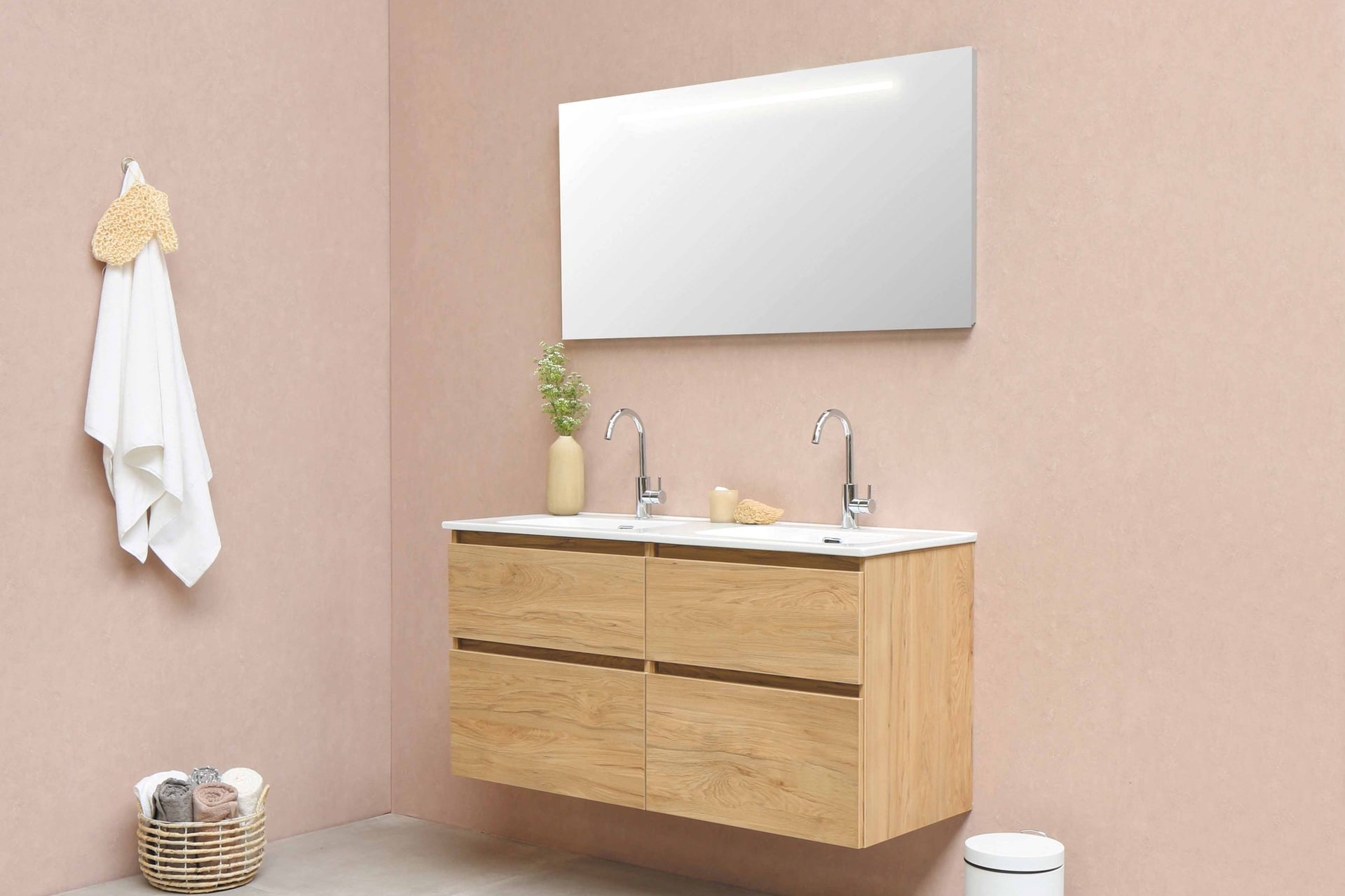 浴室と洗面所には「パステルカラー」と「清潔感」を