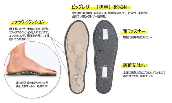ジャヴィの履きやすい中敷き