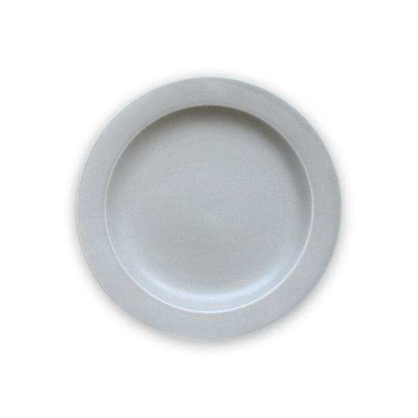ストレートグレーのリム皿