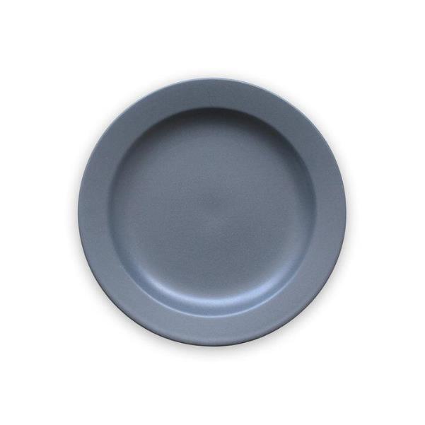 クールグレーのリム皿