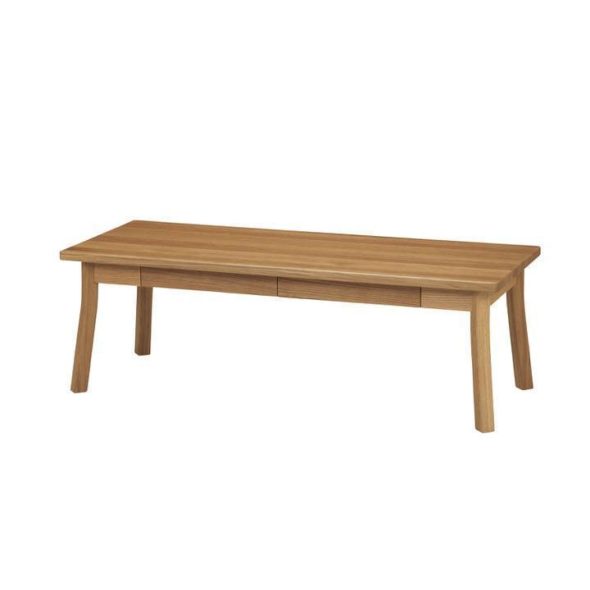 マージ センターテーブルは、シンプルで無駄のないシルエットが美しい、引き出し収納付きテーブル