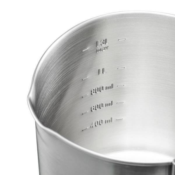 目盛りつきで便利なソースパン