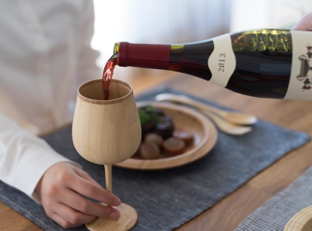 天然竹のワイングラス