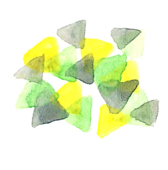 混ぜるのではなく重ねることで、色を鮮やかなまま紙に乗せる