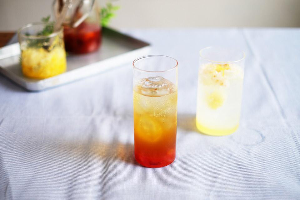 ビールやドリンクを思いっきり楽しみたいときに活躍してくれる大きめのグラス。高さがあるのでカトラリー入れに