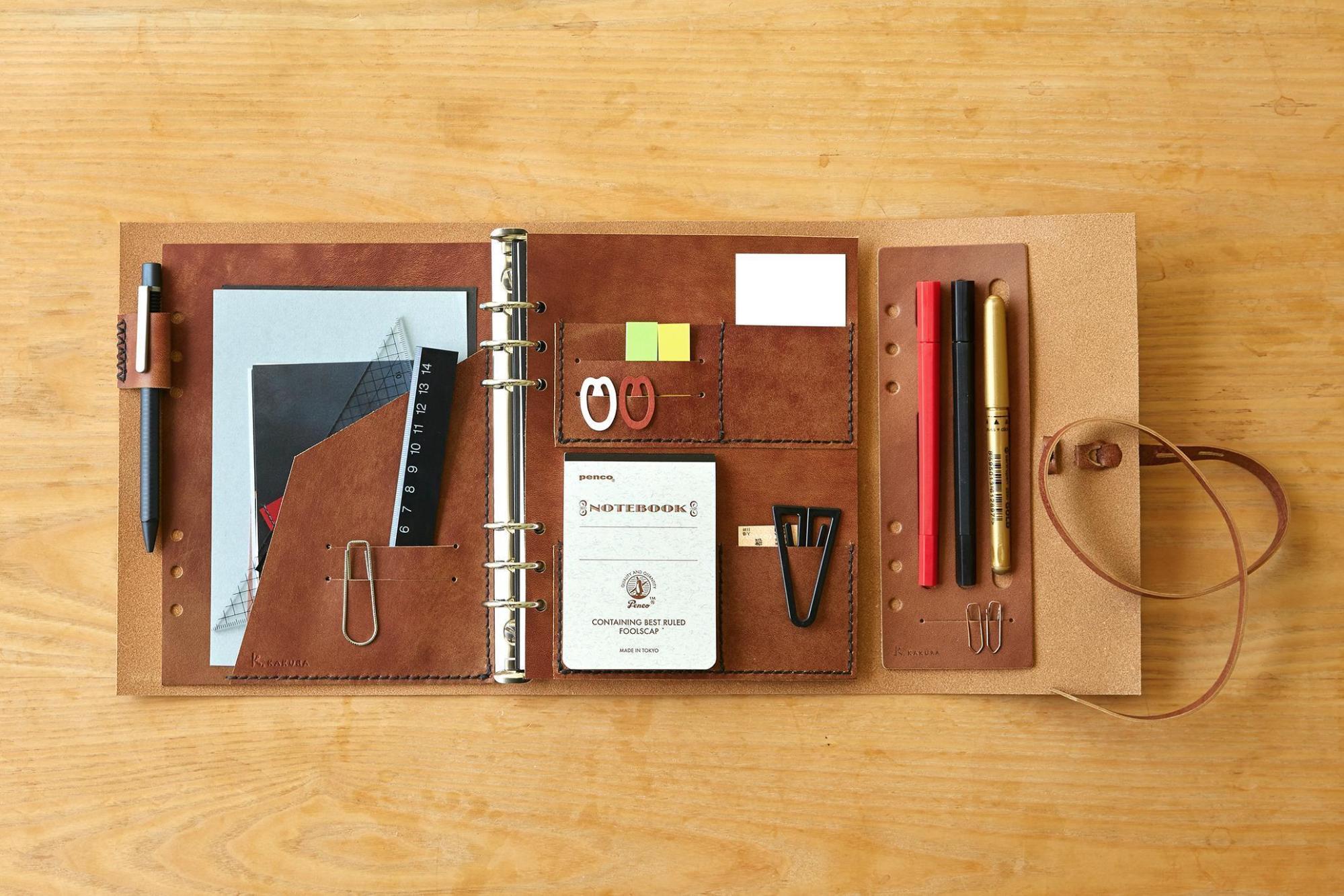 一枚革のシステム手帳