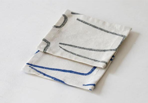 ライン柄コースター