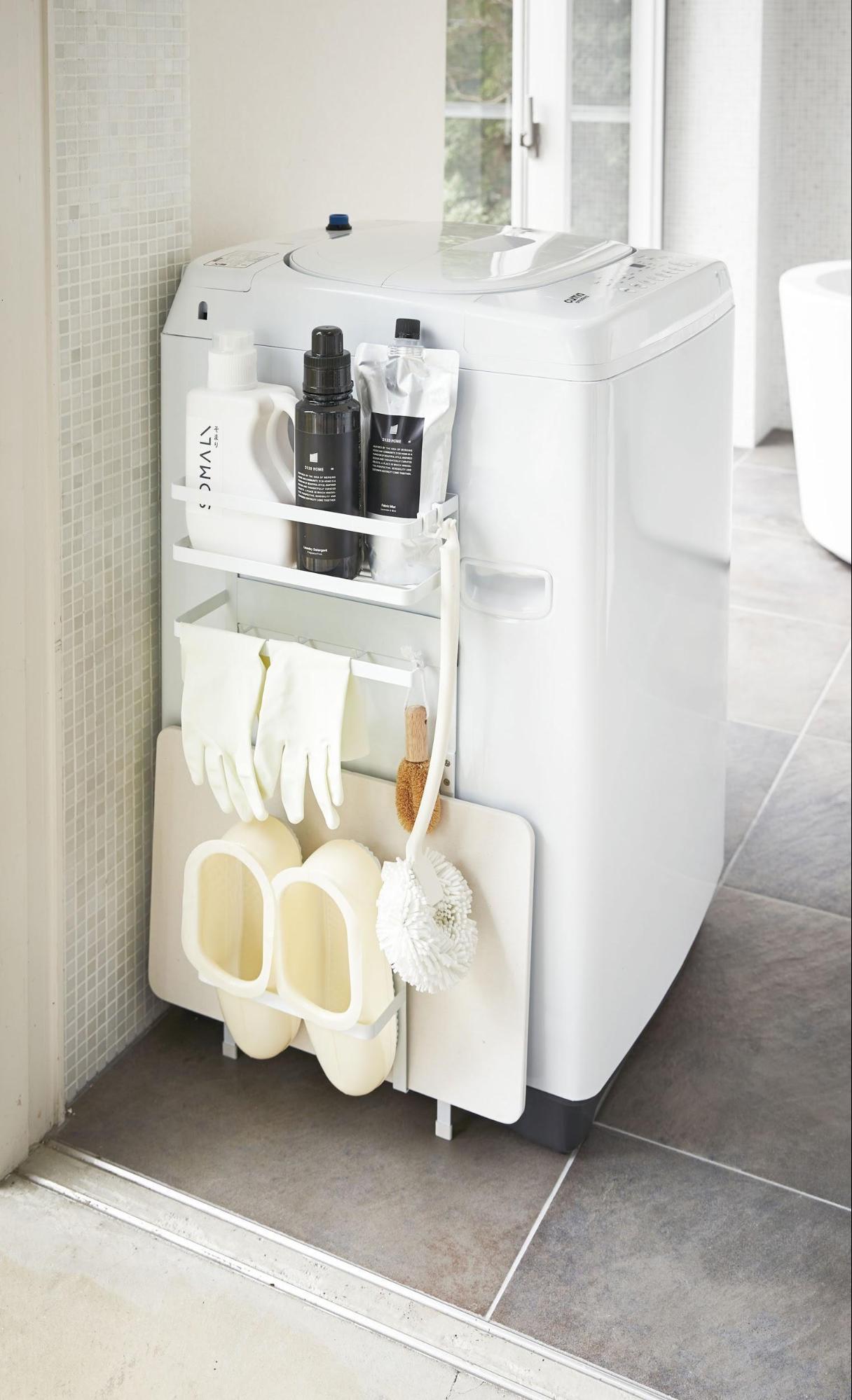 洗濯機横マグネット収納ラック