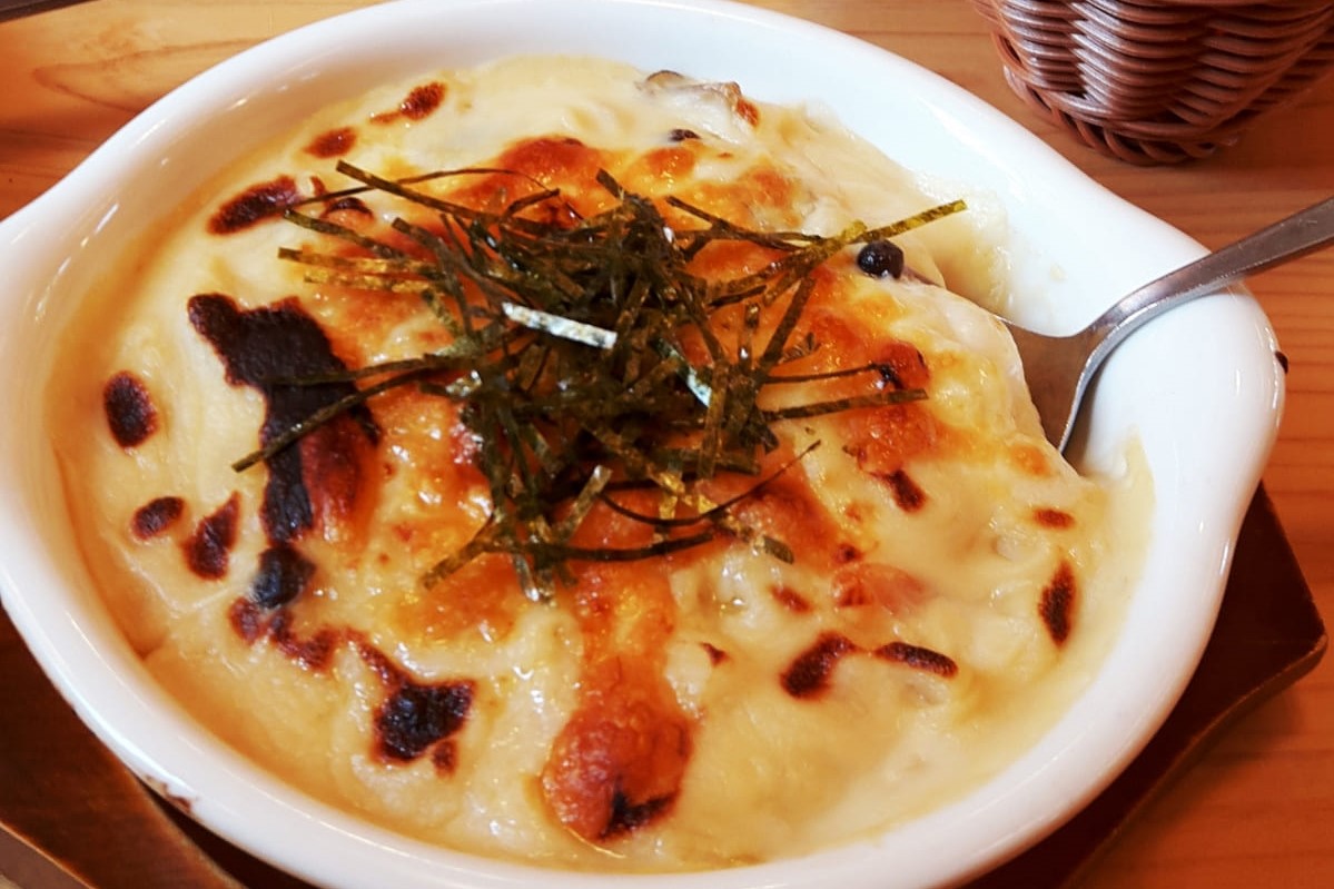 レシピ1.「みそマヨ和風グラタン」お餅の消費量:4個