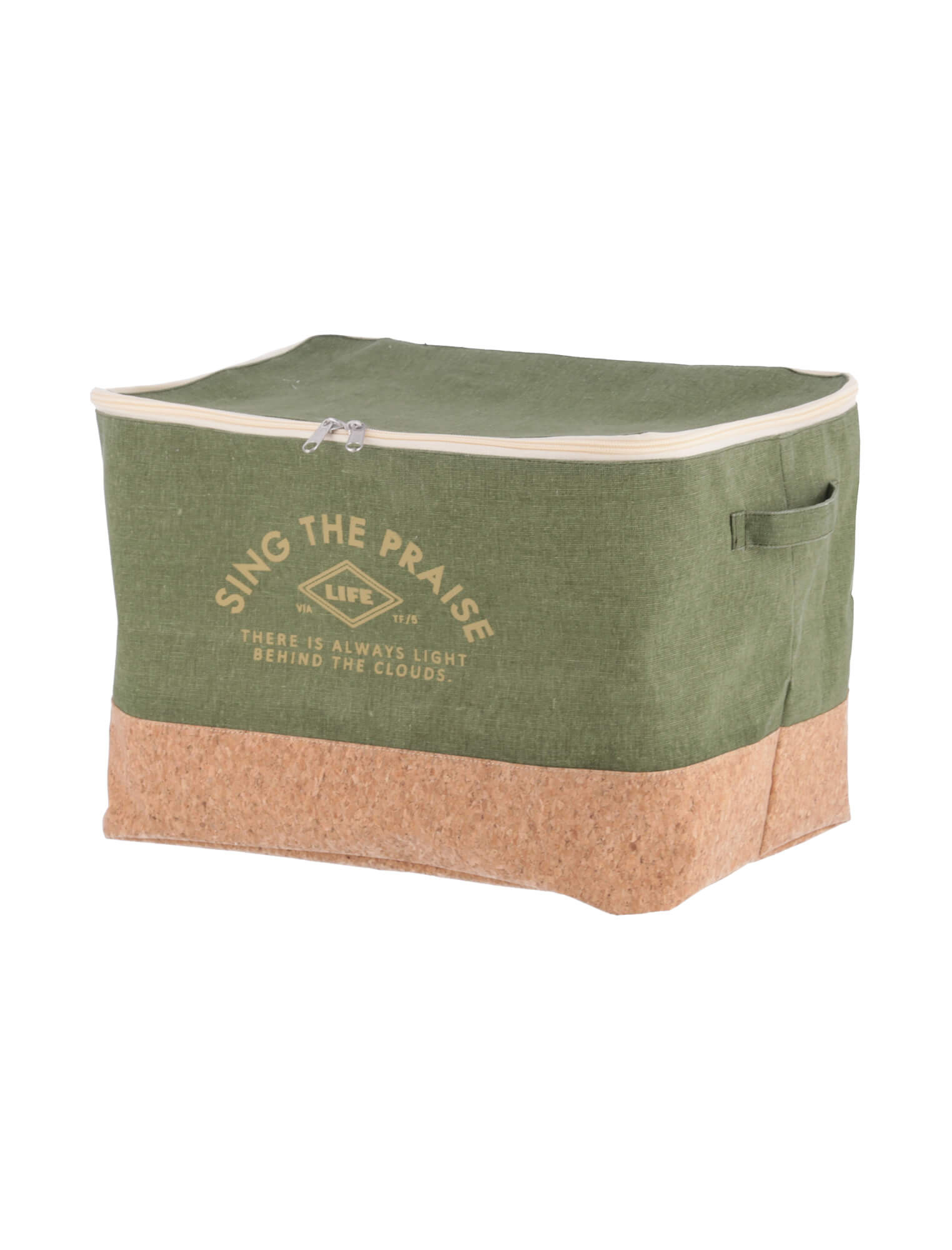 蓋付ファブリックインナーボックス グリーン