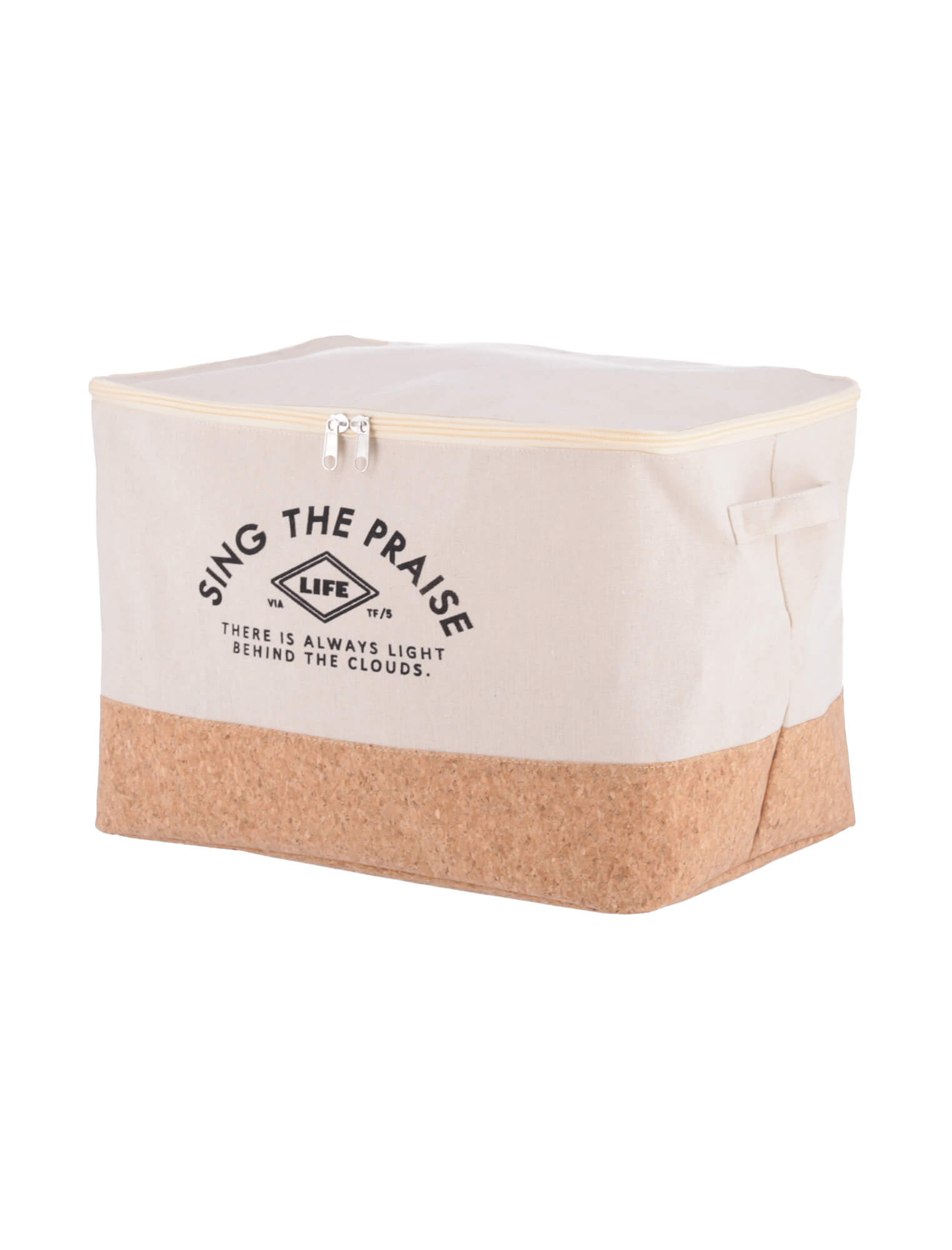 蓋付ファブリックインナーボックス アイボリー