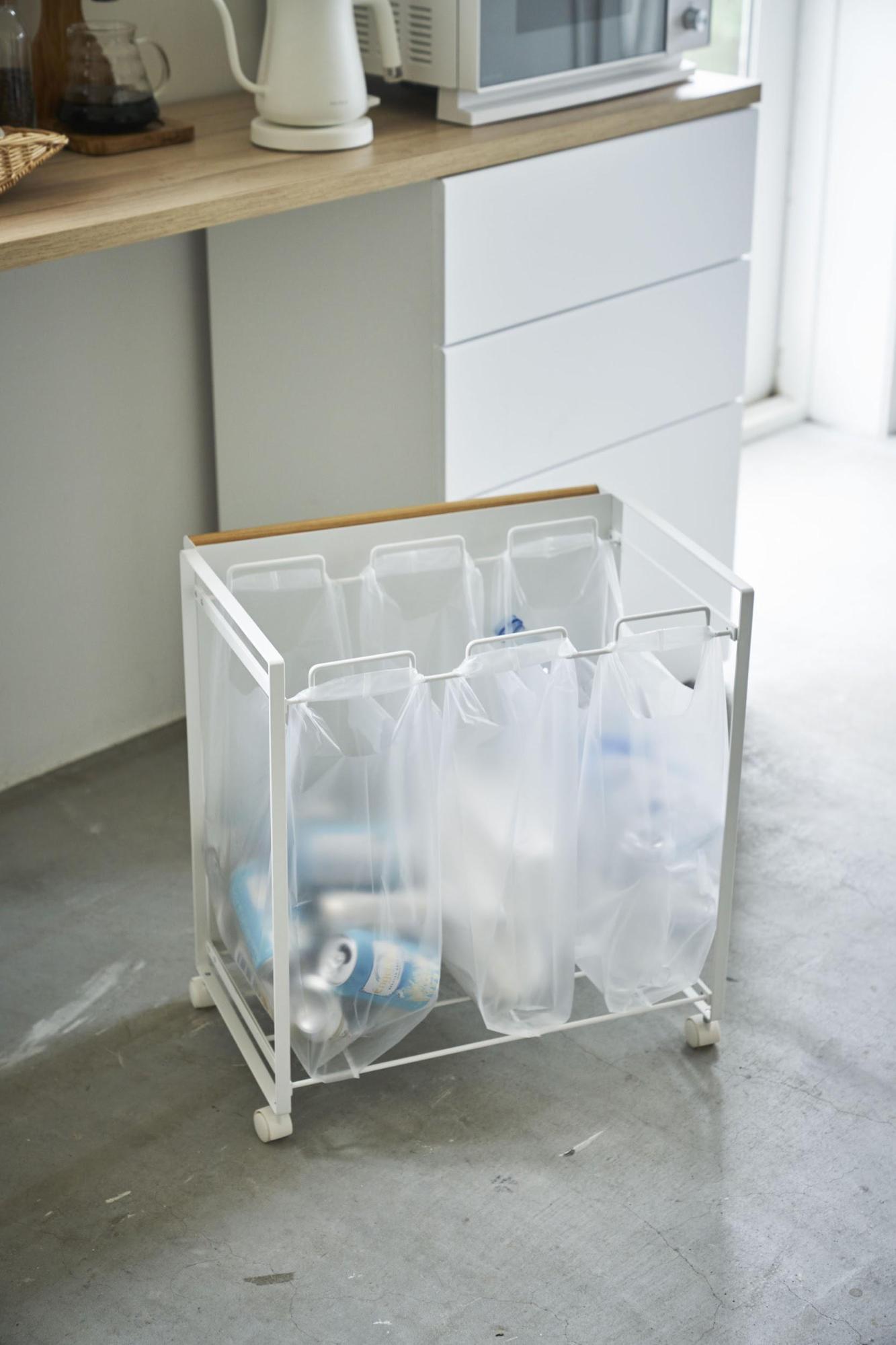 手間なく分別ができるゴミ箱