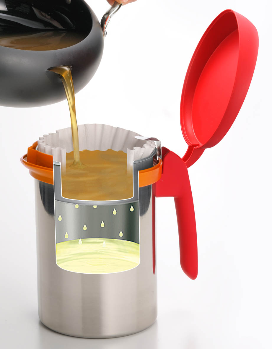 フィルターでこすので使用後のろ過が簡単