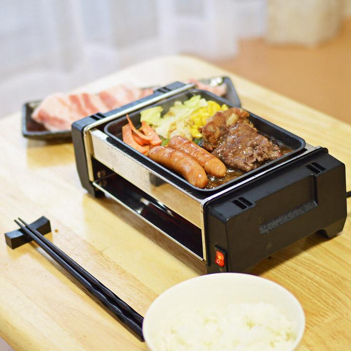 アツアツのお肉を堪能。高火力でサッと焼ける「おひとりさま卓上ホットプレート」