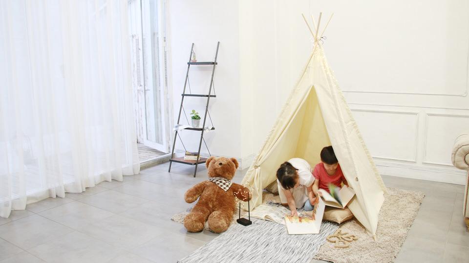 見た目にもおしゃれなティピーテント