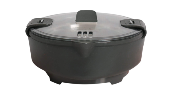 火力は弱火と強火の2段階で、蒸し器が付属しているので蒸し料理にも