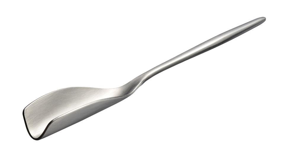 たっぷりすくえるＶ字型