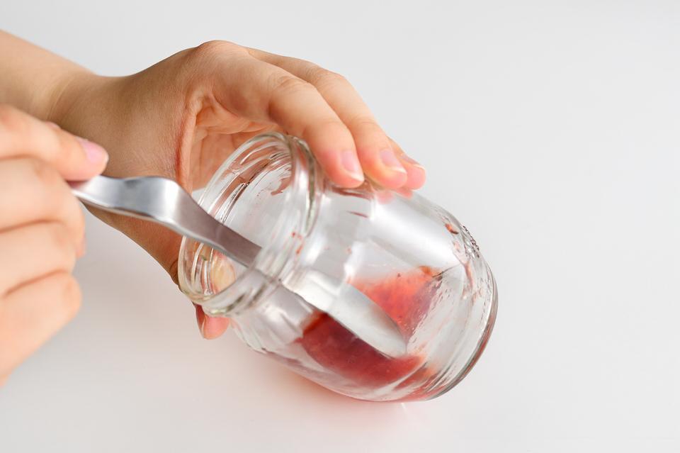 ジャムの瓶も最後まで