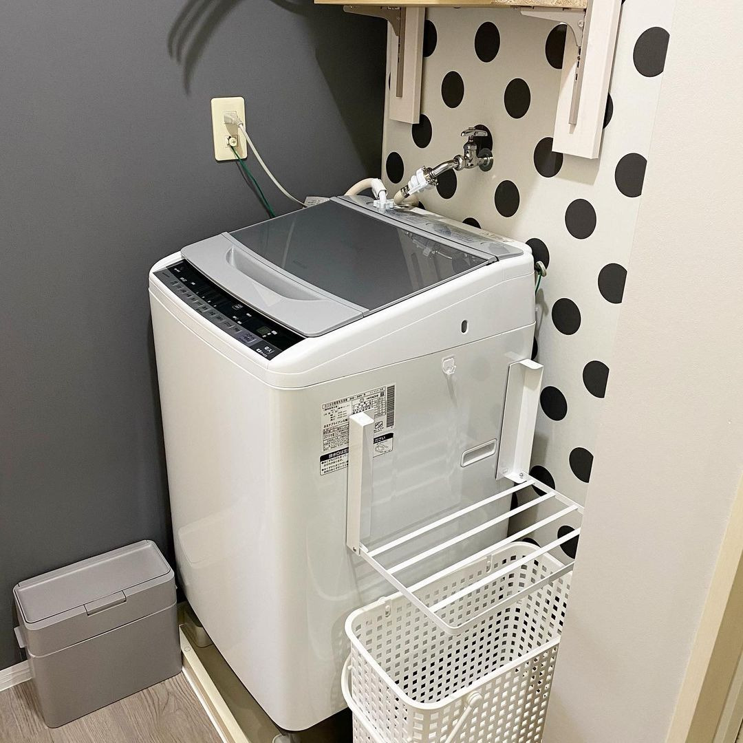 tower 洗濯機横マグネット折り畳み棚