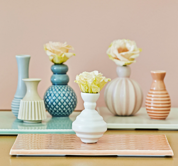 【カラフルに飾って。dottir アートのようなミニフラワーベース:Samsurium】