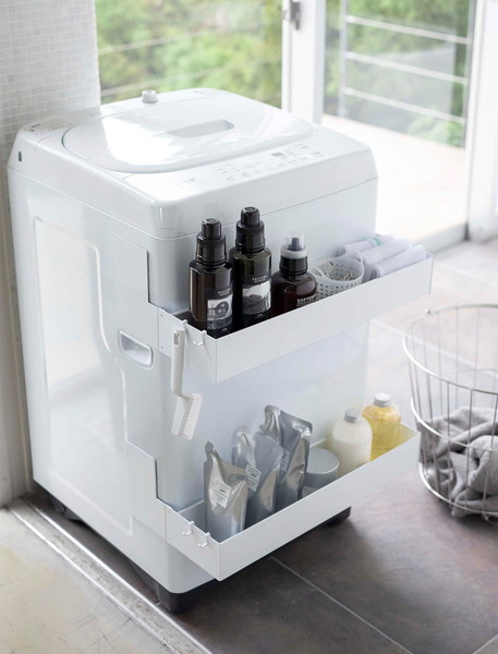 洗濯機周りの収納はシンプルでおしゃれな収納ツールが人気