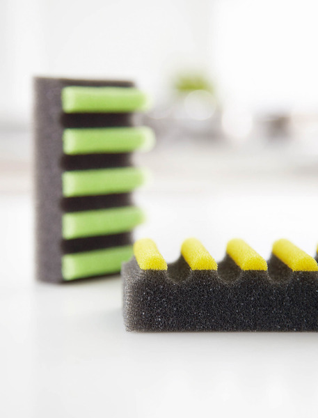 ツートーンカラーがかわいいボーダースポンジ