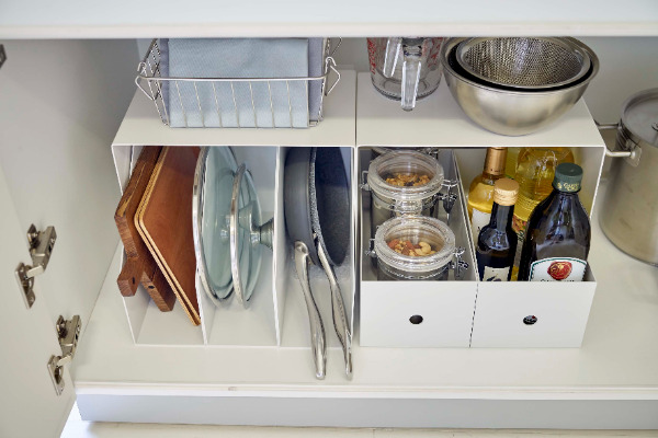 2個セットを組み合わせて統一感のある収納スペースに