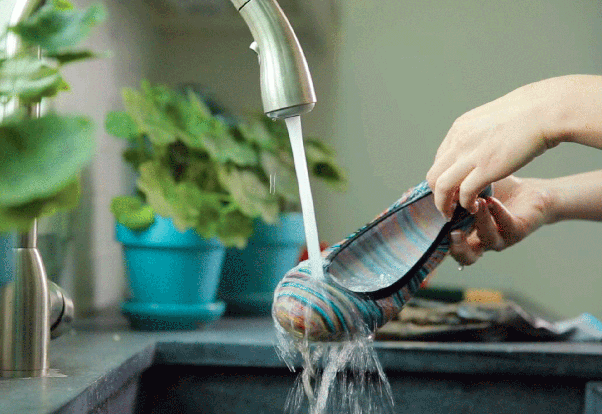 洗えるフラットシューズ