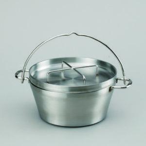 お手入れ簡単/ステンレス製ダッチオーブン(8インチ)