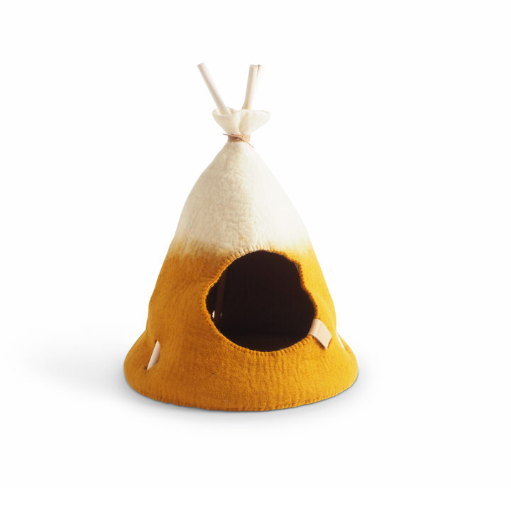 ウール100%で作ったペット用テント