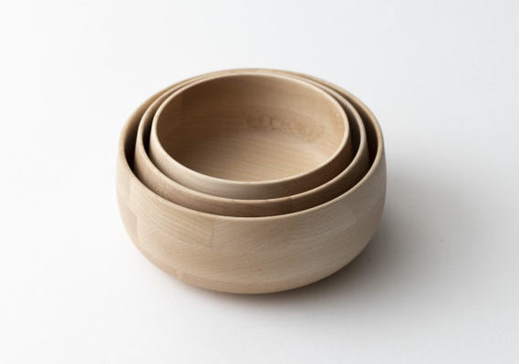 天然木のサラダボウル丸