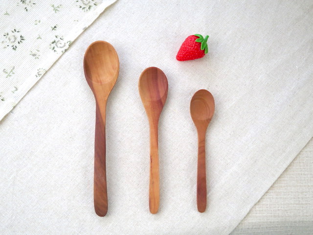 サオの木のスプーンS、M、L
