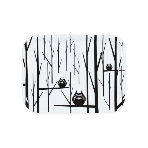 SAGALAGA DESIGNのトレイ_フクロウ(ブラック)