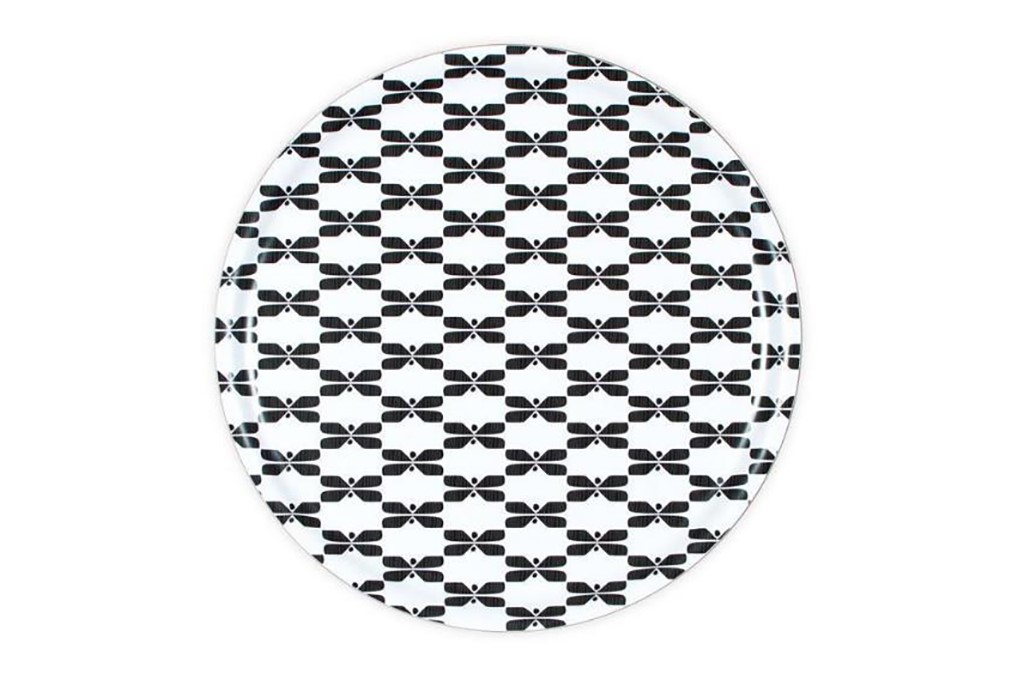 北欧デザインの丸いトレイ