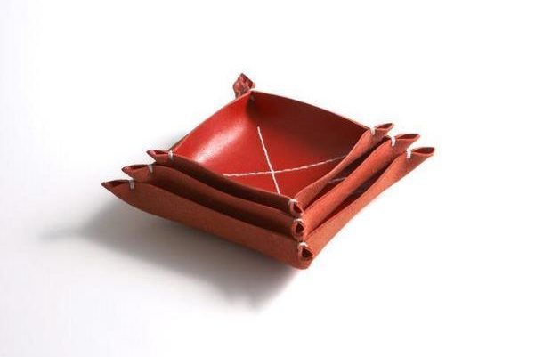 革トレイセット_レッド