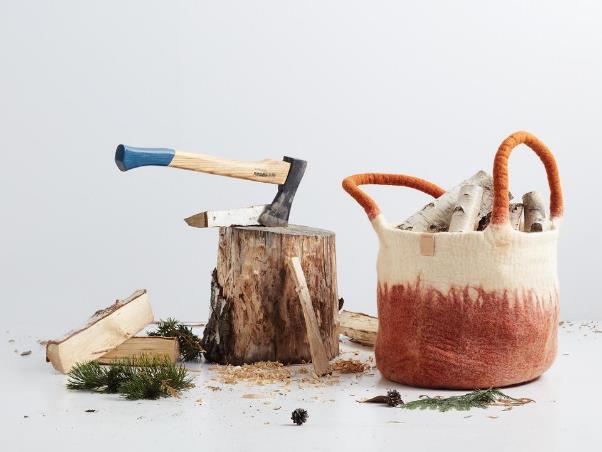 北欧インテリアにぴったりなウールのカゴ