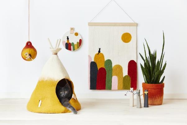 かわいい犬猫用ティピーテント