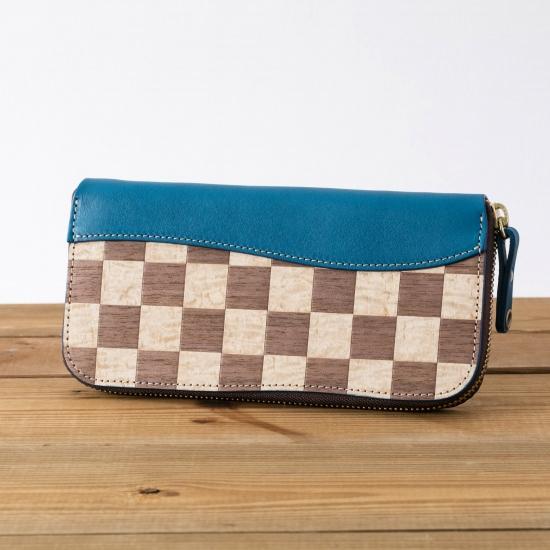 木との異素材MIXが楽しめる革財布