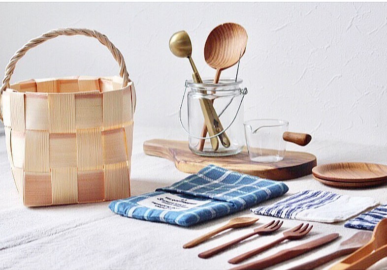 北欧の素材を使ったナチュラルなかご