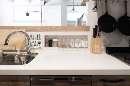 モノトーンのキッチンアイテム