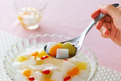 水切りスプーンで盛り付け上手