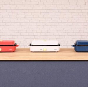 スリムホットプレート 3つのプレートと楽しく使えるレシピブック付