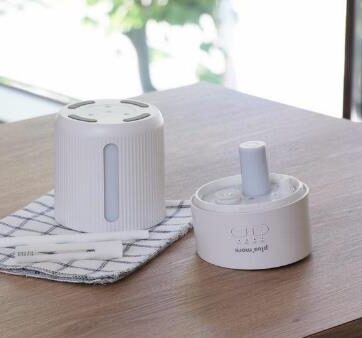 倒れても水がこぼれにくい 充電式コードレス上部給水加湿器