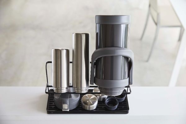 水筒もジャグボトルも干せるtowerのワイドジャグボトルスタンド